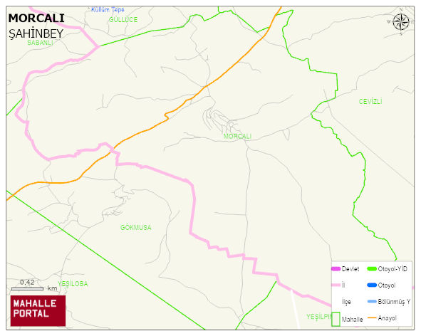MORCALI Mahallesi Haritası | Detaylı Köy ve Mahalle Görünümü