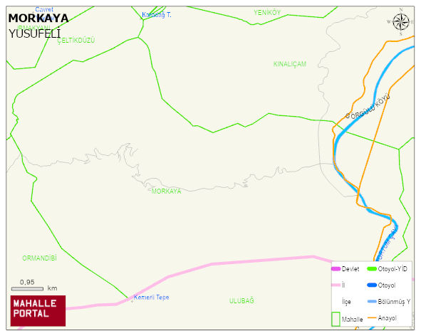 MORKAYA Köyü Haritası | Yükselti ve Doğa Özellikleri