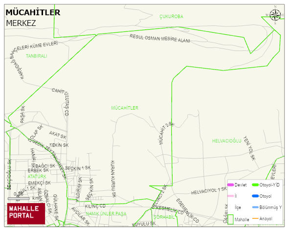 MÜCAHİTLER Mahallesi Haritası | İnteraktif Köy ve Mahalle Sınırları