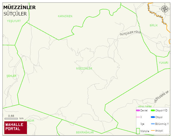 MÜEZZİNLER Köyü Haritası | Uydu Görüntüsü ve Harita Detayları