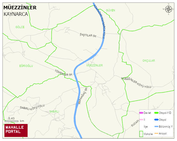MÜEZZİNLER Mahallesi Haritası | İnteraktif Köy ve Mahalle Sınırları