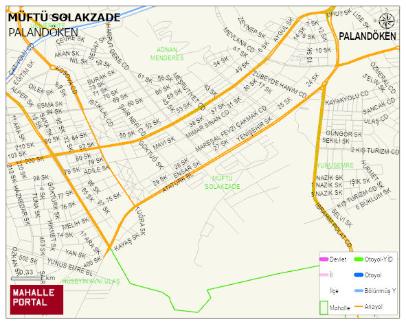 MÜFTÜ SOLAKZADE Mahallesi Haritası | İnteraktif Köy ve Mahalle Sınırları