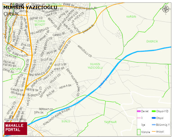 MUHSİN YAZICIOĞLU Mahallesi Haritası | Uydu Görüntüsü ve Harita Detayları