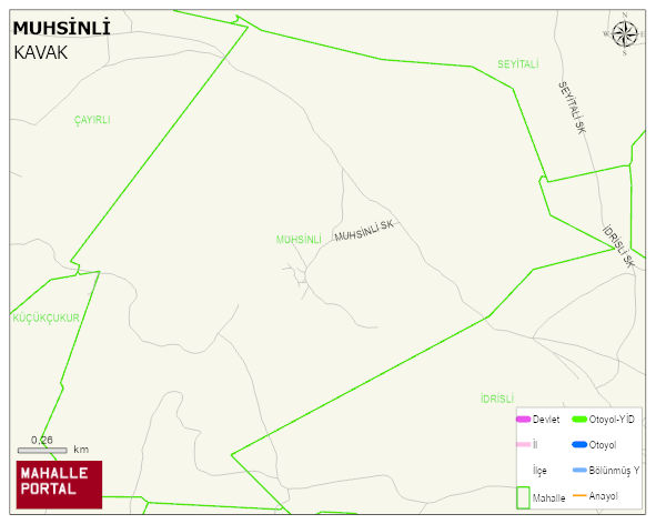 MUHSİNLİ Mahallesi Haritası | Mahalle ve Köy Sınırı
