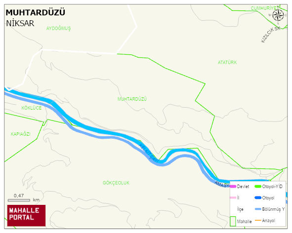 MUHTARDÜZÜ Köyü Haritası | Güncel Mahalle ve Köy Haritası