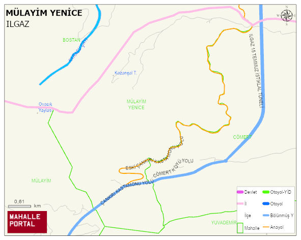 MÜLAYİM YENİCE Köyü Haritası | Mahalle ve Köy Sınırı