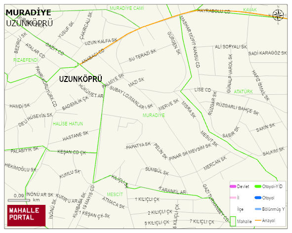 MURADİYE Mahallesi Haritası | Güncel Mahalle ve Köy Haritası
