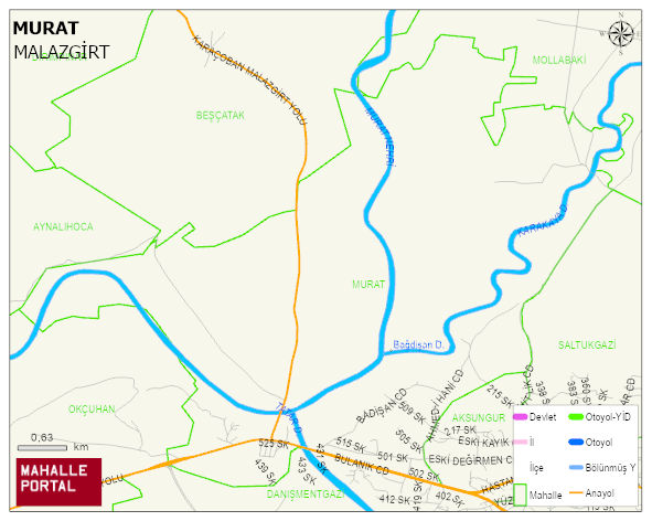 MURAT Mahallesi Haritası | Mahalle ve Köy Sınırı