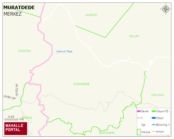 MURATDEDE Köyü Haritası | İnteraktif Köy ve Mahalle Sınırları
