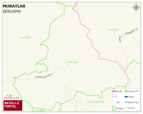 MURATLAR Mahallesi Haritası | Sayısal Bölge Görünümü