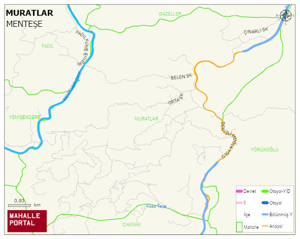 MURATLAR Mahallesi Haritası | İnteraktif Köy ve Mahalle Sınırları