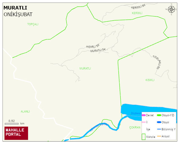 MURATLI Mahallesi Haritası | Sayısal Bölge Görünümü