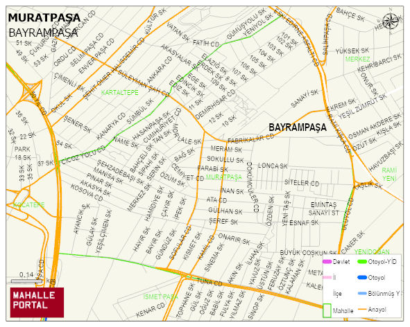 MURATPAŞA Mahallesi Haritası | Güncel Mahalle ve Köy Haritası