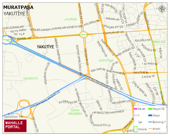 MURATPAŞA Mahallesi Haritası | Mahalle Sokak Haritası