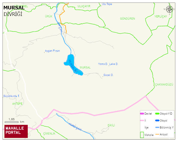 MURSAL Köyü Haritası | Sayısal Bölge Görünümü