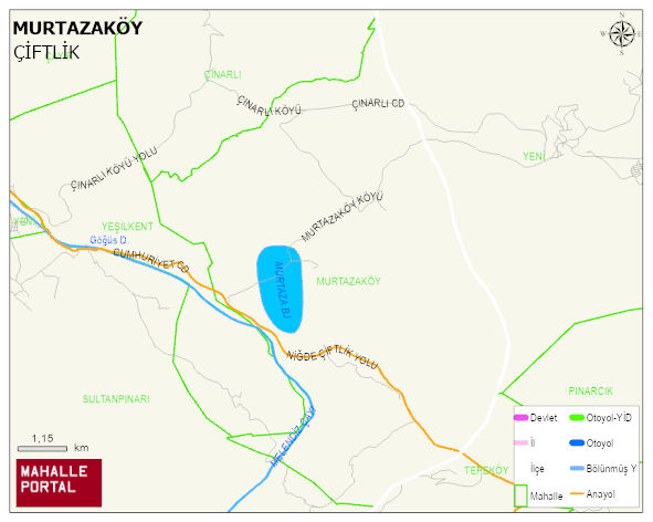 MURTAZAKÖY Köyü Haritası | Detaylı Köy ve Mahalle Görünümü