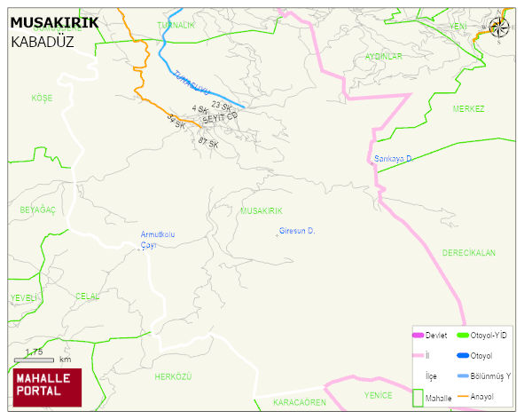 MUSAKIRIK Mahallesi Haritası | Detaylı Köy ve Mahalle Görünümü