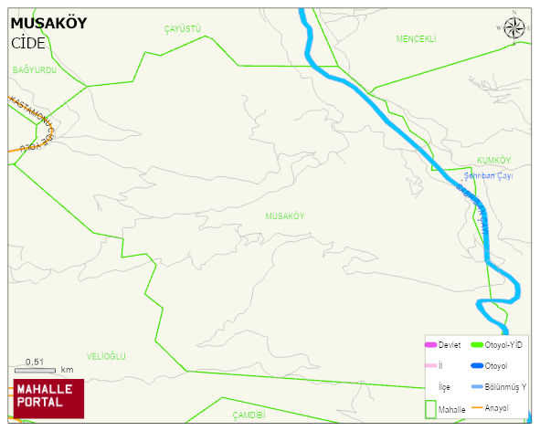 MUSAKÖY Köyü Haritası | İnteraktif Köy ve Mahalle Sınırları