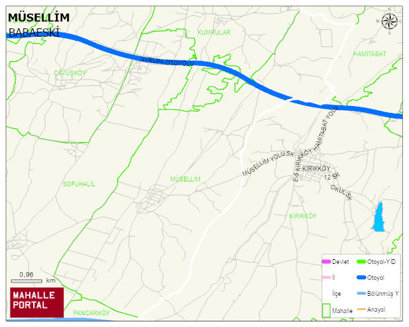 MÜSELLİM Köyü Haritası | Sayısal Bölge Görünümü