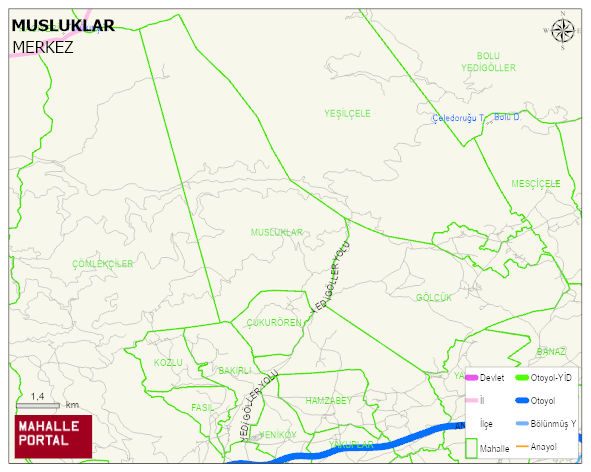 MUSLUKLAR Köyü Haritası | Mahalle Sokak Haritası