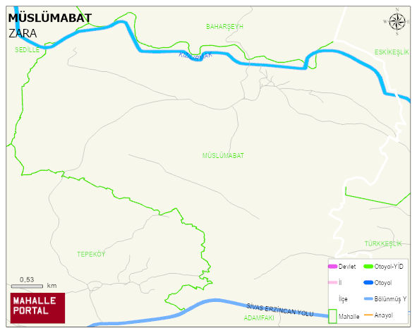 MÜSLÜMABAT Köyü Haritası | Coğrafi Yapı ve Detaylı Haritası