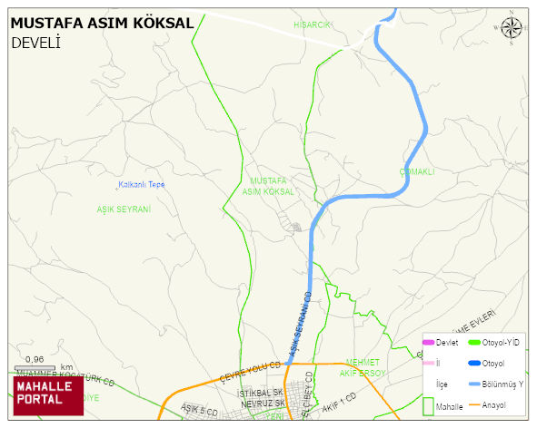 MUSTAFA ASIM KÖKSAL Mahallesi Haritası | Güncel Mahalle ve Köy Haritası