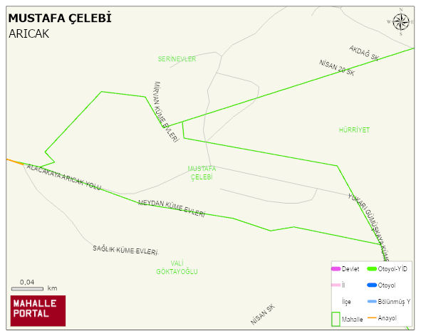 MUSTAFA ÇELEBİ Mahallesi Haritası | Detaylı Köy ve Mahalle Görünümü
