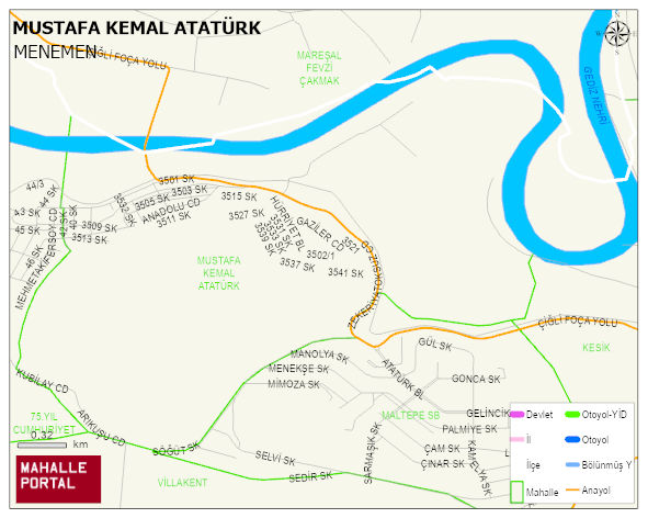 MUSTAFA KEMAL ATATÜRK Mahallesi Haritası | İnteraktif Köy ve Mahalle Sınırları