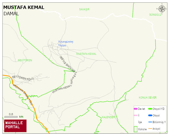 MUSTAFA KEMAL Mahallesi Haritası | Coğrafi Yapı ve Detaylı Haritası