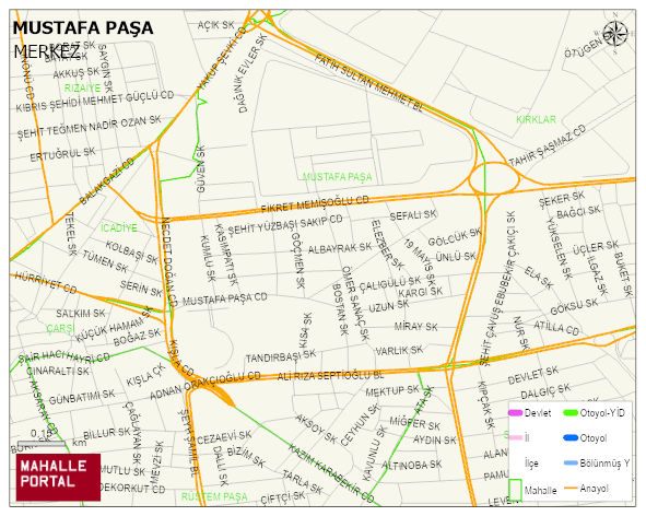 MUSTAFA PAŞA Mahallesi Haritası | İnteraktif Köy ve Mahalle Sınırları