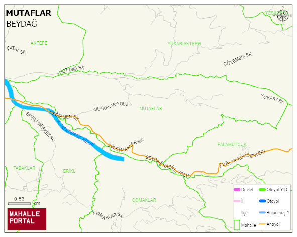 MUTAFLAR Mahallesi Haritası | Mahalle ve Köy Sınırı