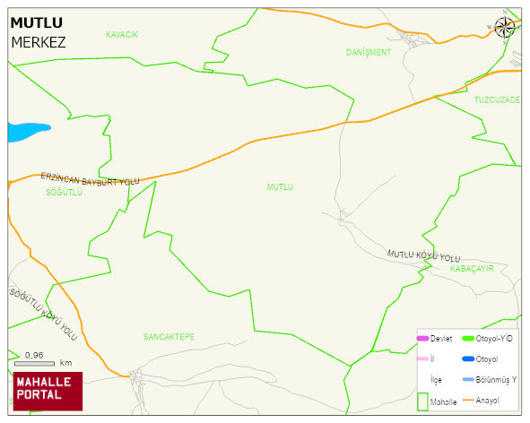 MUTLU Köyü Haritası | Sayısal Bölge Görünümü