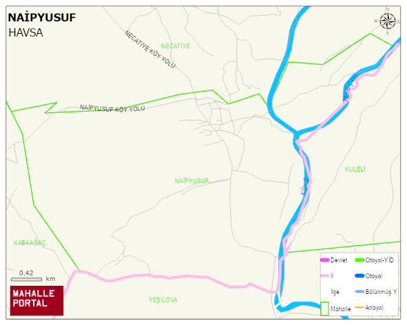 NAİPYUSUF Köyü Haritası | Sayısal Bölge Görünümü