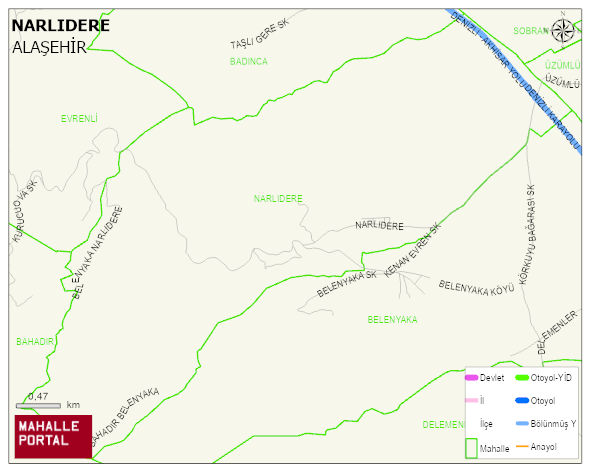 NARLIDERE Mahallesi Haritası | Güncel Mahalle ve Köy Haritası