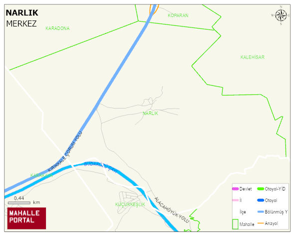 NARLIK Köyü Haritası | Mahalle ve Köy Sınırı