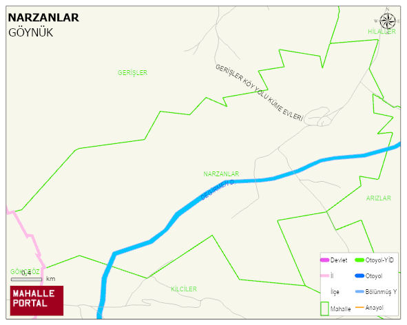 NARZANLAR Köyü Haritası | İnteraktif Köy ve Mahalle Sınırları