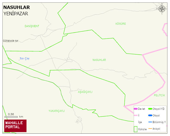 NASUHLAR Köyü Haritası | Detaylı Köy ve Mahalle Görünümü