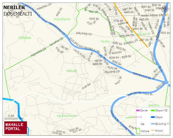 NEBİLER Mahallesi Haritası | Sayısal Bölge Görünümü