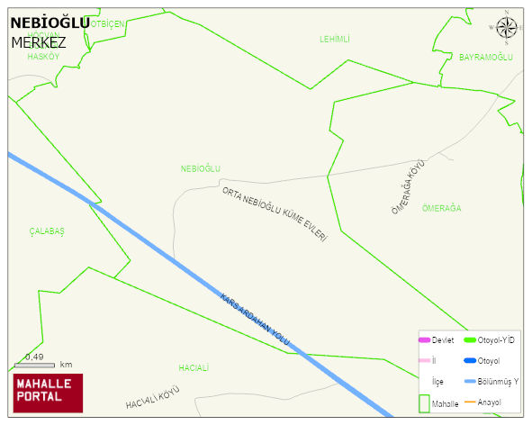 NEBİOĞLU Köyü Haritası | İnteraktif Köy ve Mahalle Sınırları
