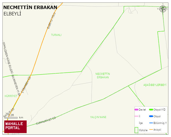 NECMETTİN ERBAKAN Mahallesi Haritası | Detaylı Köy ve Mahalle Görünümü