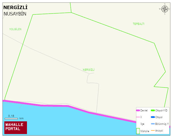 NERGİZLİ Mahallesi Haritası | Dağlar, Ovalar ve Akarsu Bilgileri