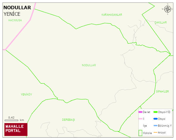 NODULLAR Köyü Haritası | İnteraktif Köy ve Mahalle Sınırları