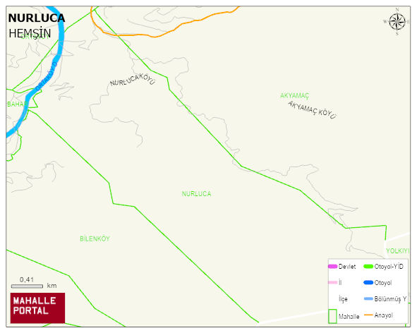 NURLUCA Köyü Haritası | Coğrafi Yapı ve Detaylı Haritası