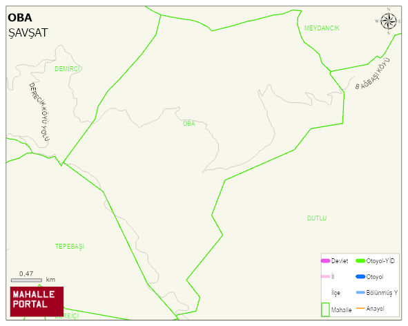 OBA Köyü Haritası | Güncel Mahalle ve Köy Haritası