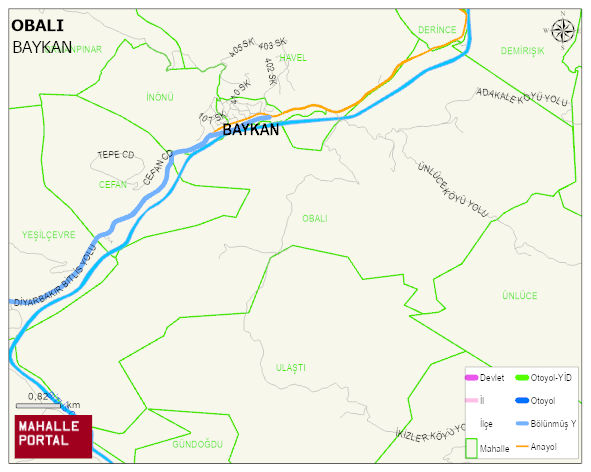 OBALI Köyü Haritası | Mahalle Sokak Haritası