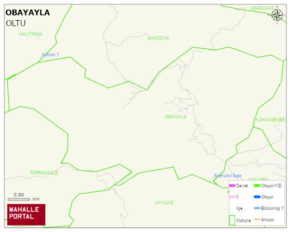 OBAYAYLA Mahallesi Haritası | Güncel Mahalle ve Köy Haritası