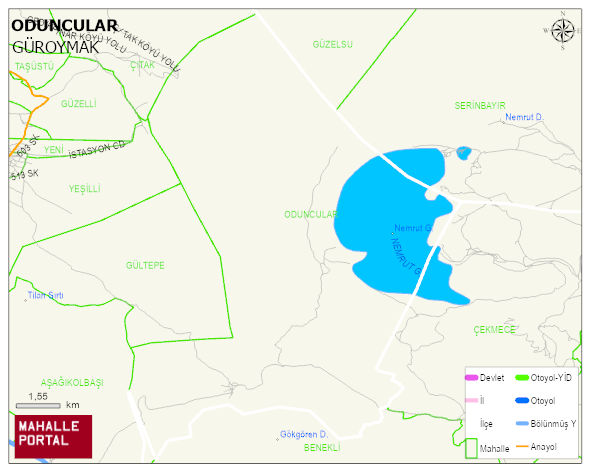ODUNCULAR Köyü Haritası | İnteraktif Köy ve Mahalle Sınırları
