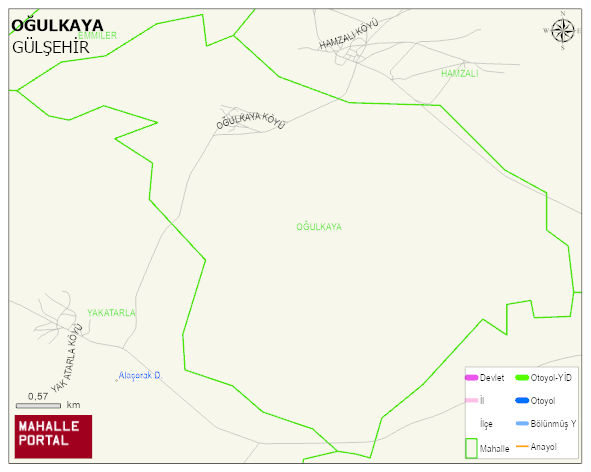 OĞULKAYA Köyü Haritası | İnteraktif Köy ve Mahalle Sınırları