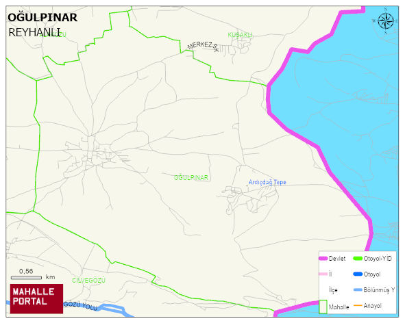OĞULPINAR Mahallesi Haritası | Coğrafi Yapı ve Detaylı Haritası