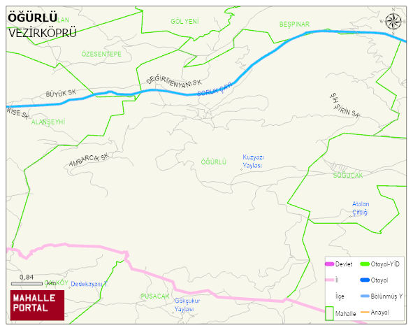 ÖĞÜRLÜ Mahallesi Haritası | Mahalle ve Köy Sınırı